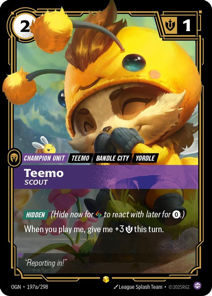 Teemo - Scout (Alternate Art) (197a/298) - [Origins Foil] (Riftbound TCG)