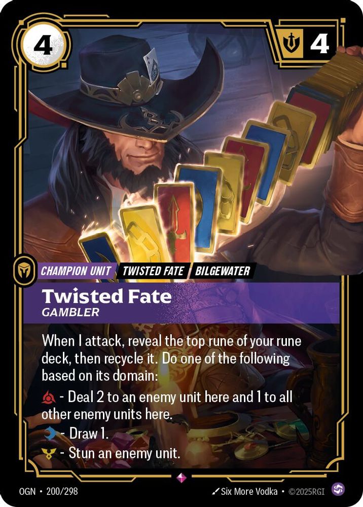 Twisted Fate - Gambler (200/298) - [Origins Foil] (Riftbound TCG)