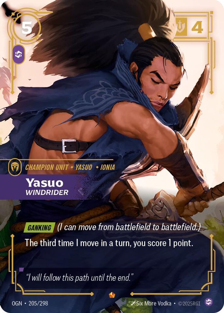 Yasuo - Windrider (205/298) - [Origins Foil] (Riftbound TCG)