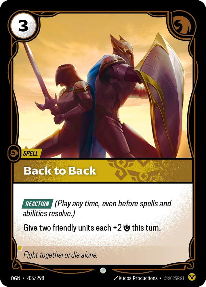 Back to Back (206/298) - [Origins Foil] (Riftbound TCG)