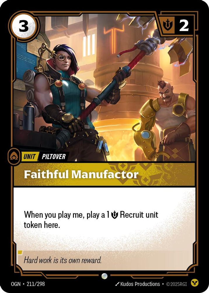 Faithful Manufactor (211/298) - [Origins Foil] (Riftbound TCG)