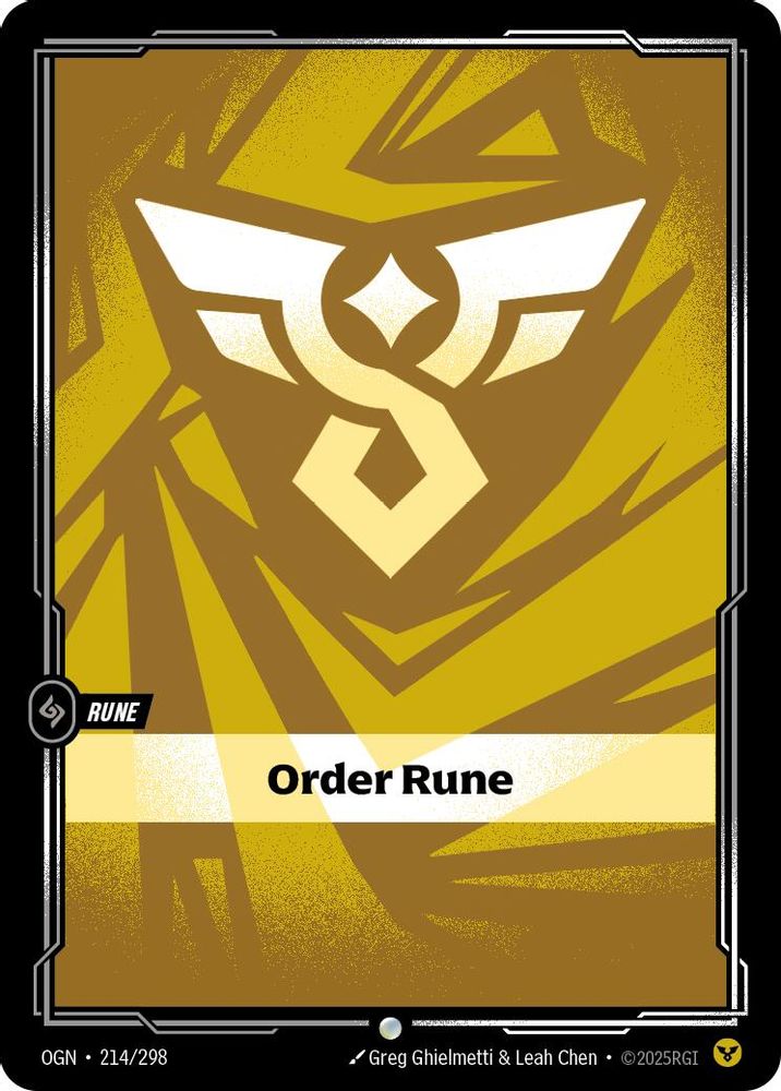Order Rune (214/298) - [Origins Foil] (Riftbound TCG)
