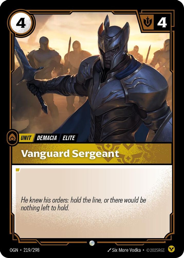 Vanguard Sergeant (219/298) - [Origins Foil] (Riftbound TCG)