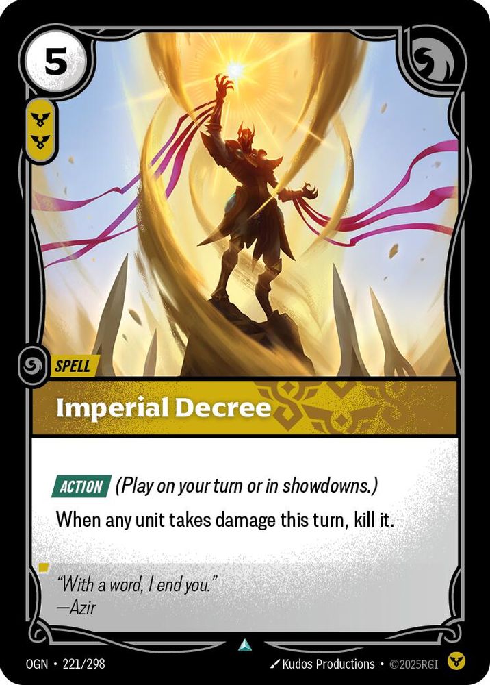 Imperial Decree (221/298) - [Origins Foil] (Riftbound TCG)