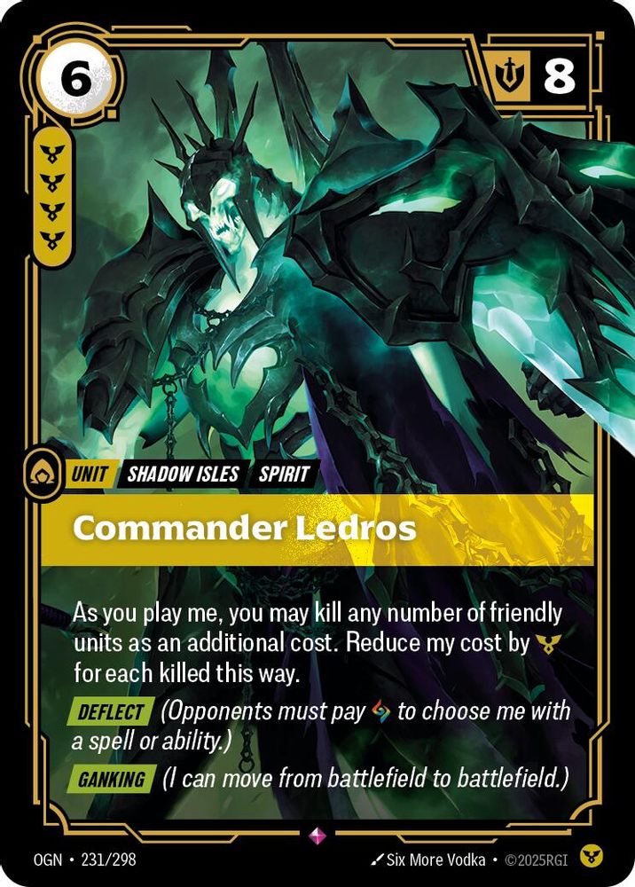 Commander Ledros (231/298) - [Origins Foil] (Riftbound TCG)