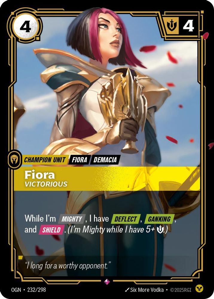 Fiora - Victorious (232/298) - [Origins Foil] (Riftbound TCG)