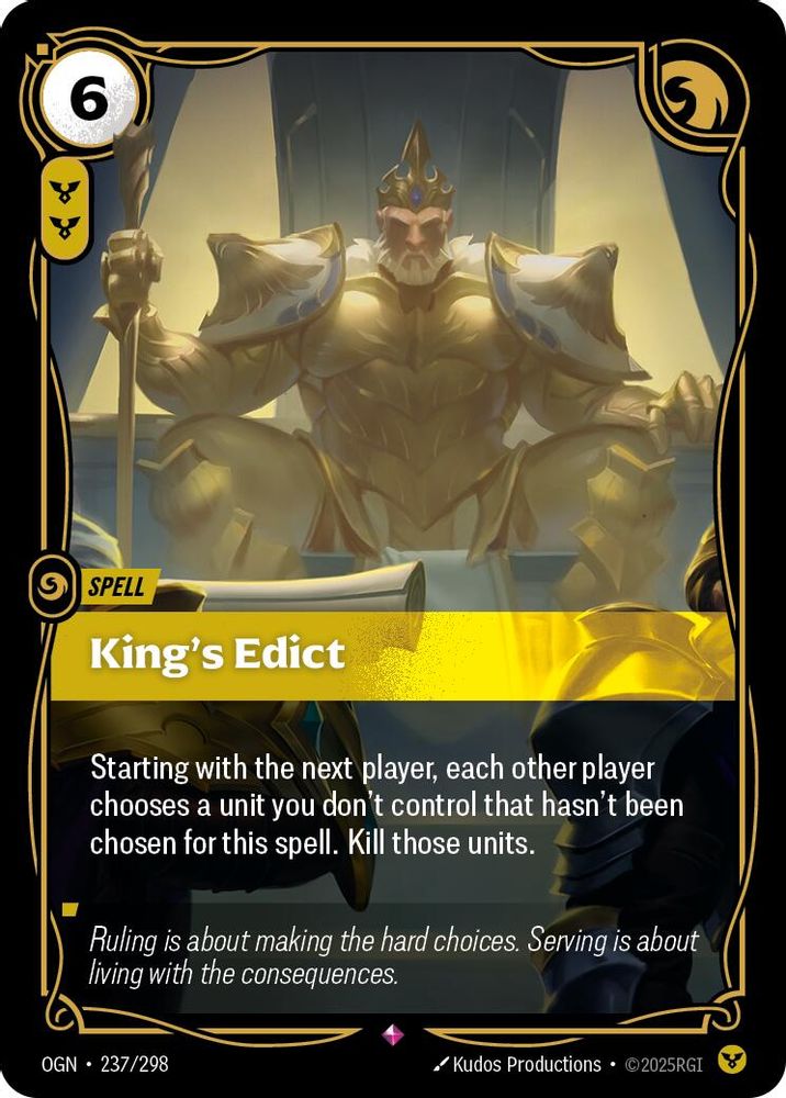 King's Edict (237/298) - [Origins Foil] (Riftbound TCG)