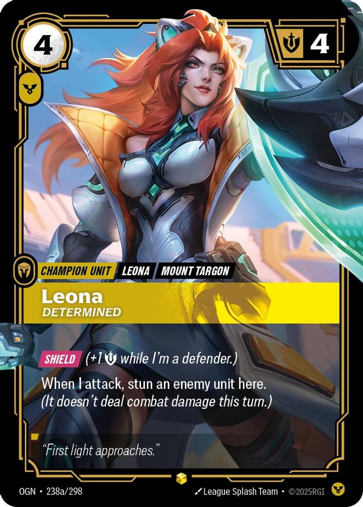 Leona - Determined (Alternate Art) (238a/298) - [Origins Foil] (Riftbound TCG)