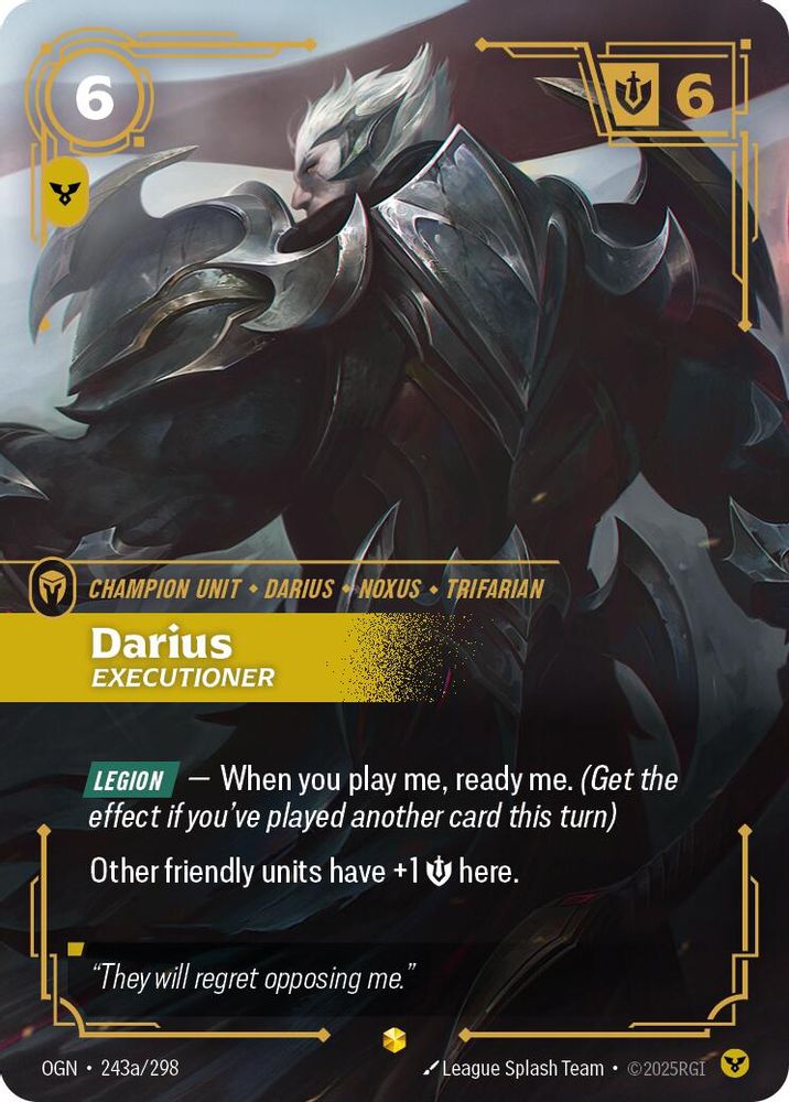 Darius - Executioner (Alternate Art) (243a/298) - [Origins Foil] (Riftbound TCG)