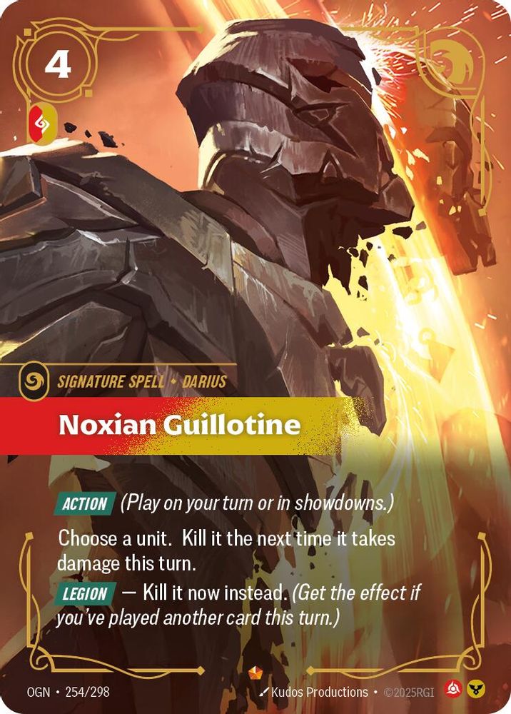 Noxian Guillotine (254/298) - [Origins Foil] (Riftbound TCG)
