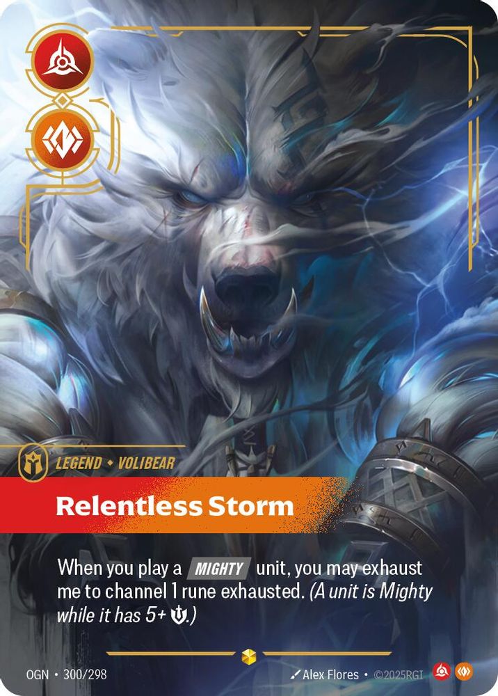 Volibear - Relentless Storm (Showcase) (300/298) - [Origins Foil] (Riftbound TCG)