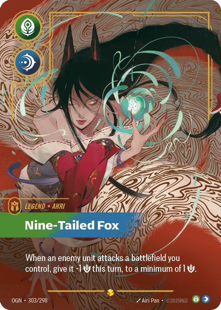 Ahri - Nine-Tailed Fox (Showcase) (303/298) - [Origins Foil] (Riftbound TCG)