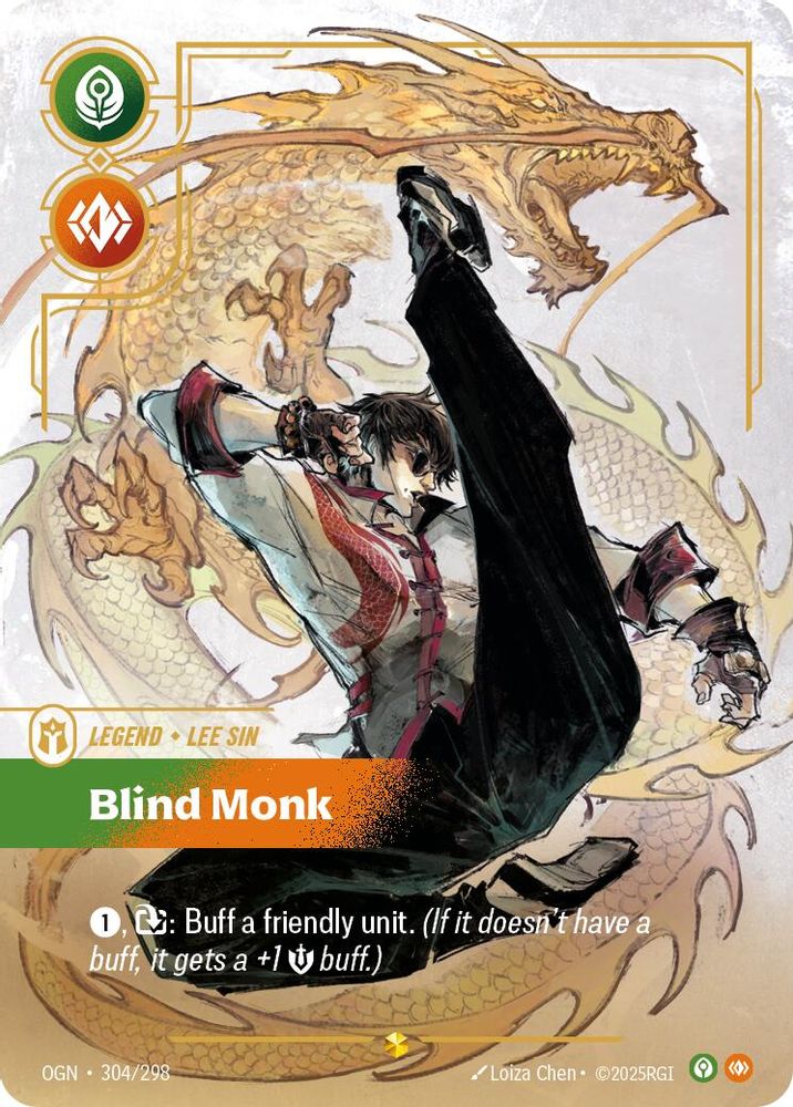 Lee Sin - Blind Monk (Showcase) (304/298) - [Origins Foil] (Riftbound TCG)