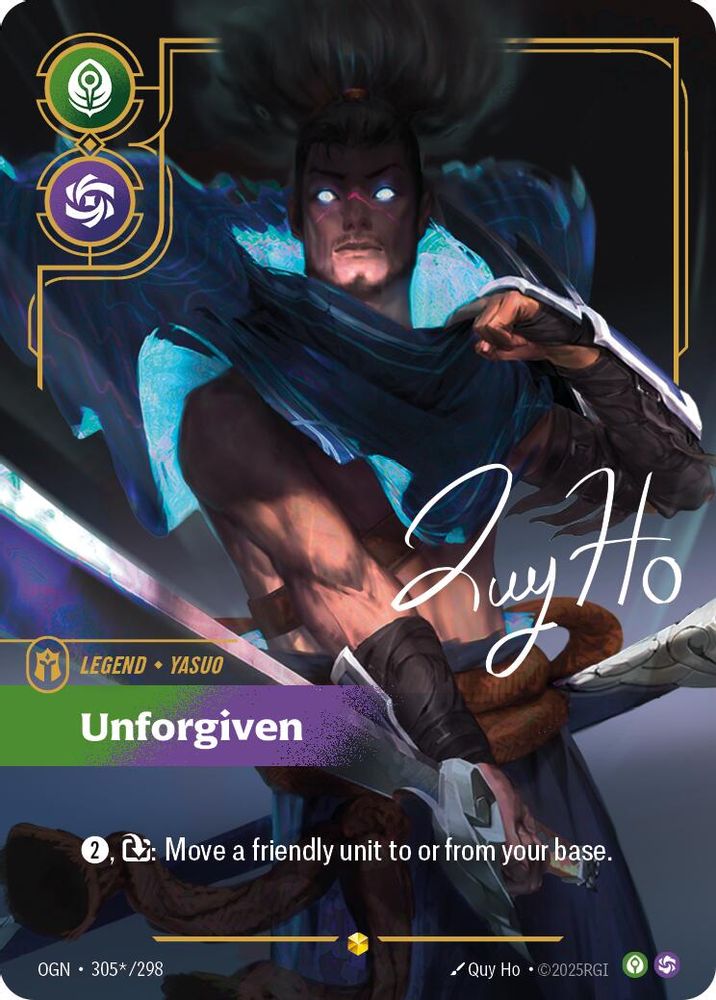 Yasuo - Unforgiven (Signature) (305*/298) - [Origins Foil] (Riftbound TCG)