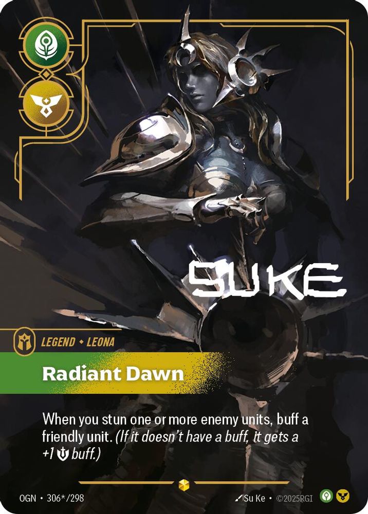 Leona - Radiant Dawn (Signature) (306*/298) - [Origins Foil] (Riftbound TCG)