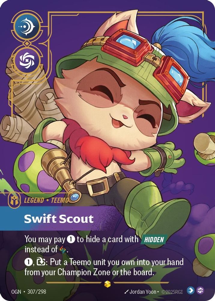Teemo - Swift Scout (Showcase) (307/298) - [Origins Foil] (Riftbound TCG)