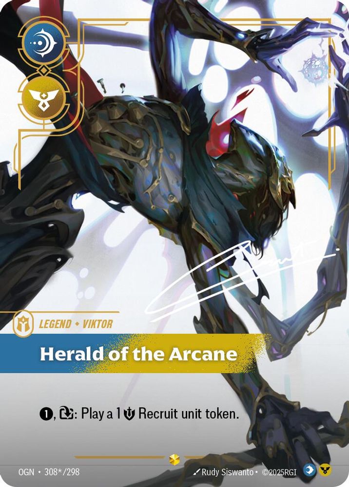 Viktor - Herald of the Arcane (Signature) (308*/298) - [Origins Foil] (Riftbound TCG)