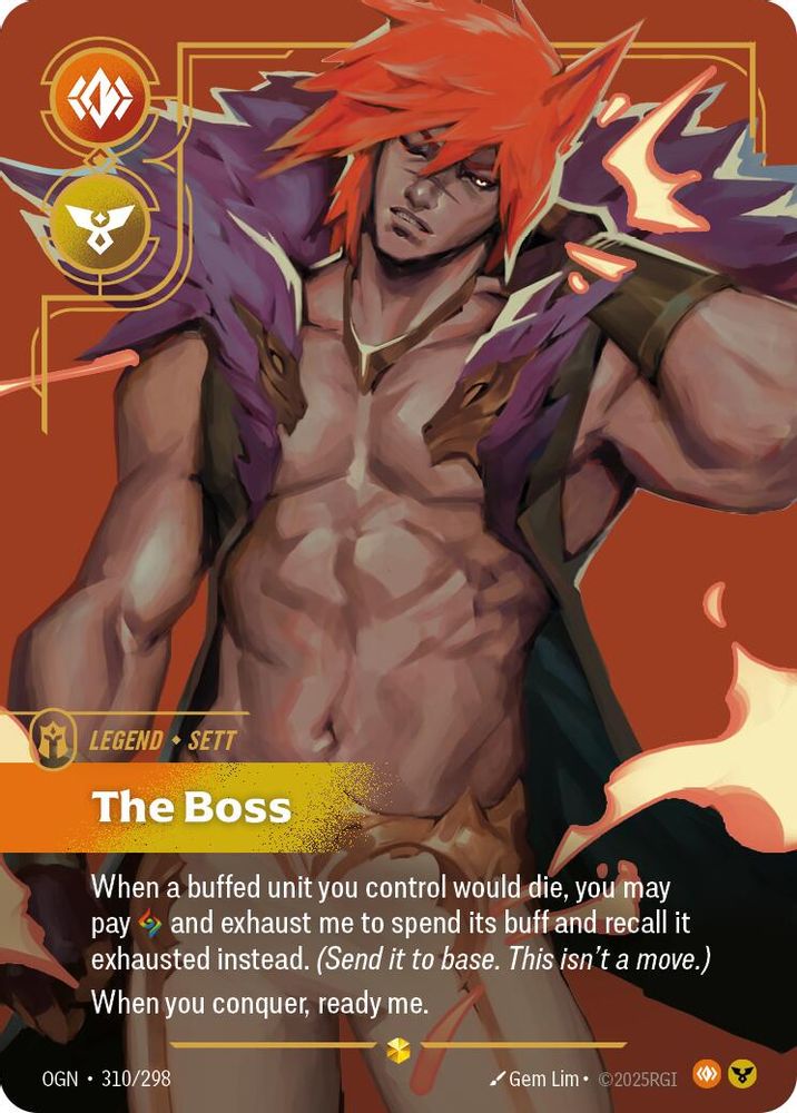 Sett - The Boss (Showcase) (310/298) - [Origins Foil] (Riftbound TCG)