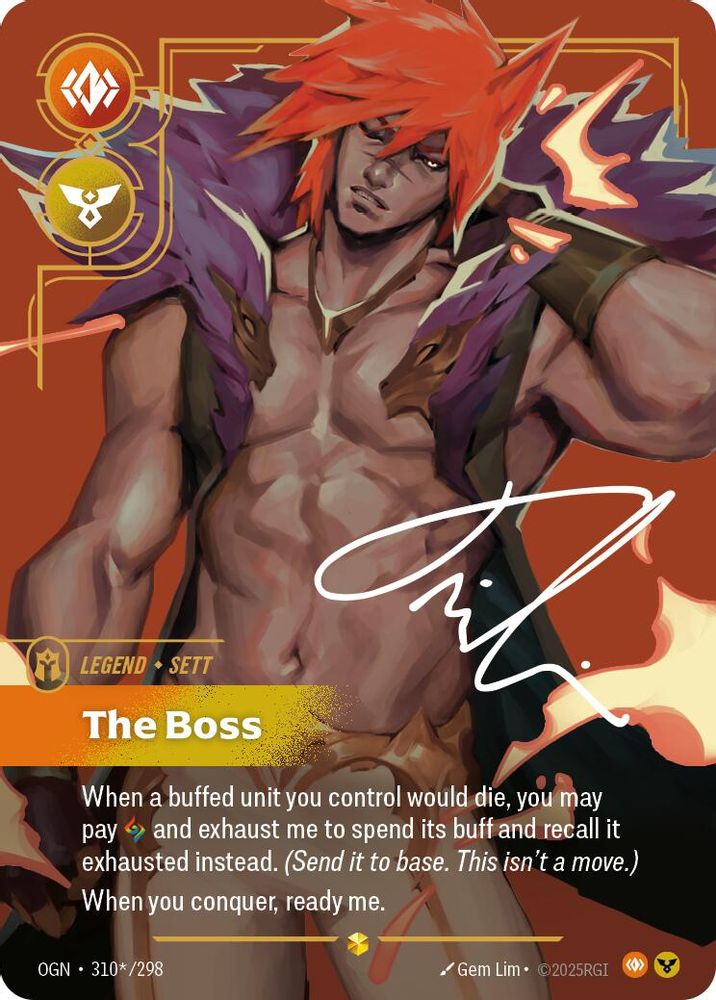 Sett - The Boss (Signature) (310*/298) - [Origins Foil] (Riftbound TCG)