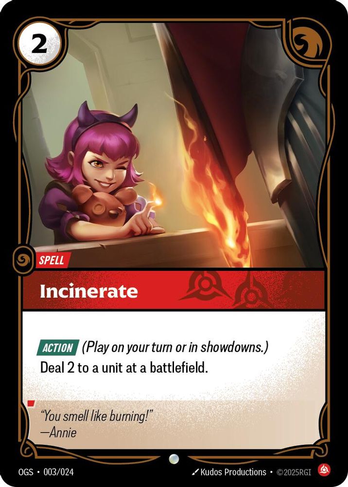 Incinerate (003/024) - [Origins Proving Grounds ] (Riftbound TCG)