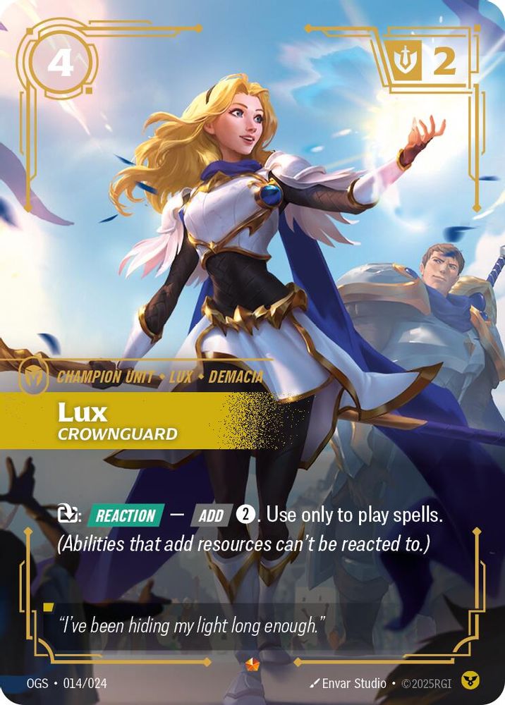 Lux - Crownguard (014/024) - [Origins Proving Grounds ] (Riftbound TCG)