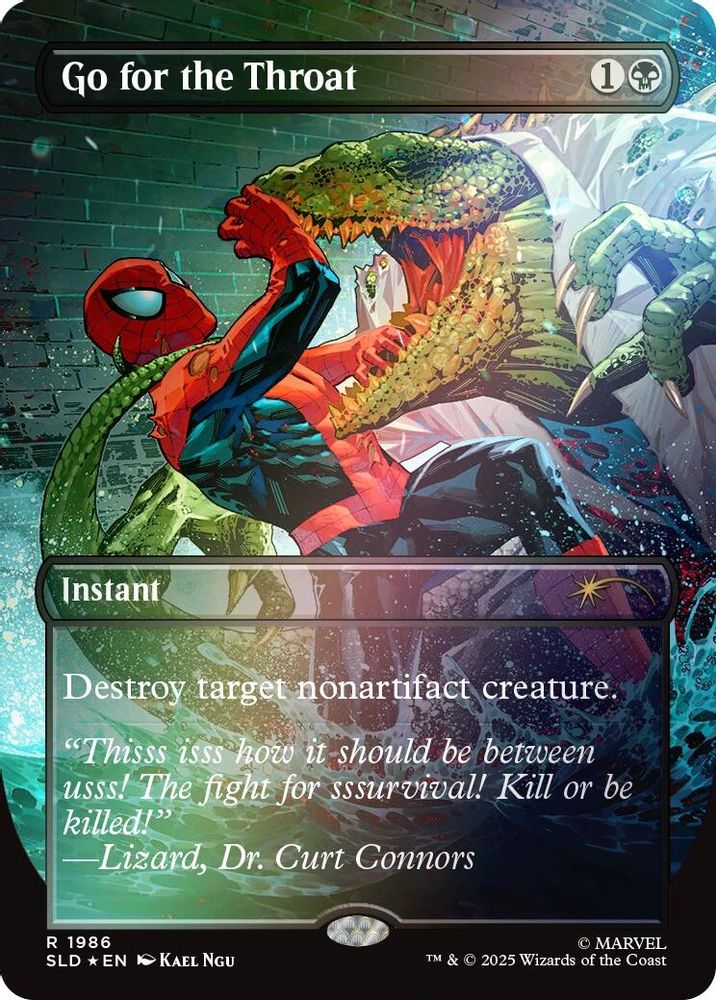 Go for the Throat (Rainbow Foil) [Secret Lair Drop Series]