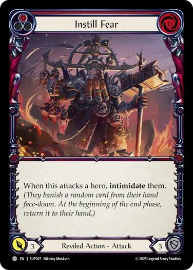 Instill Fear (Red) [SUP107] (Super Slam)  Rainbow Foil