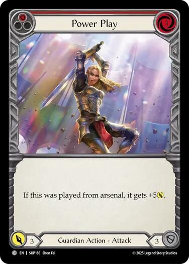 Power Play (Red) [SUP186] (Super Slam)  Rainbow Foil
