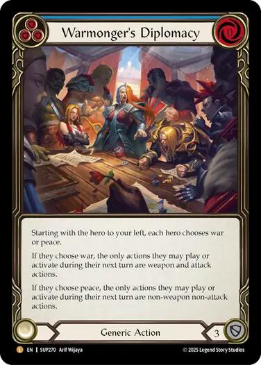 Warmonger's Diplomacy (Cold Foil) [SUP270] (Super Slam)  Cold Foil