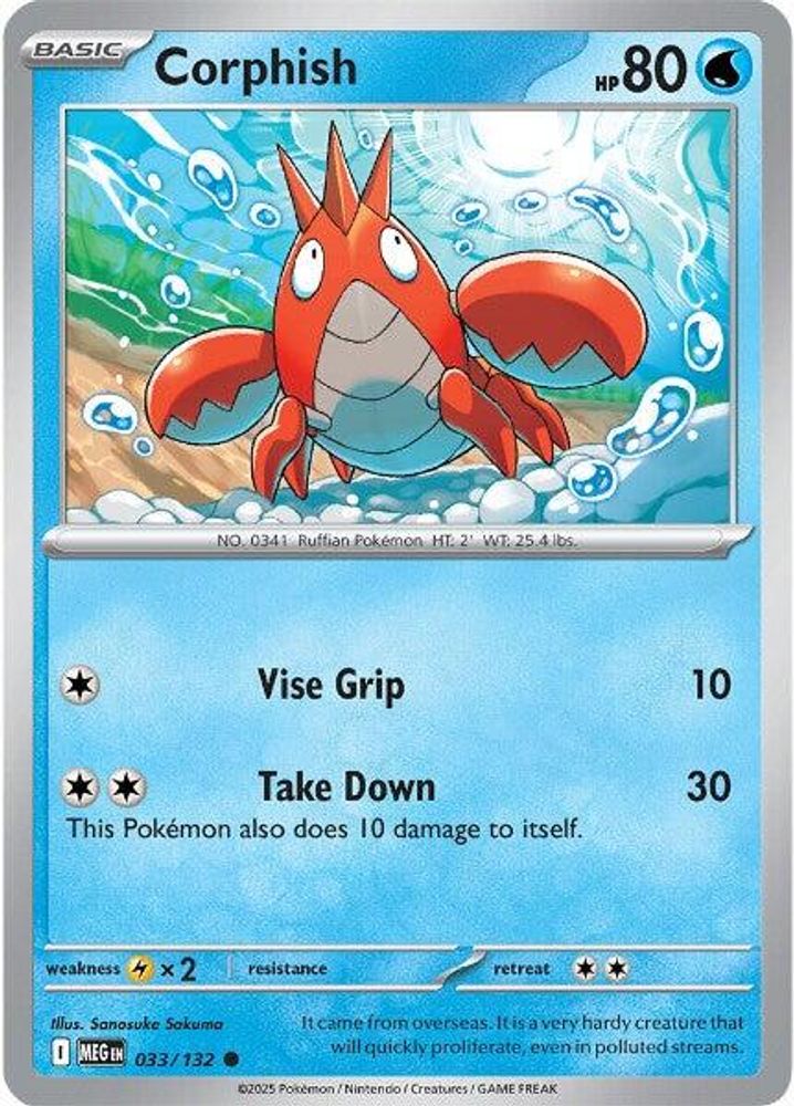 Corphish (033/132) [Mega Evolution: Base Set]