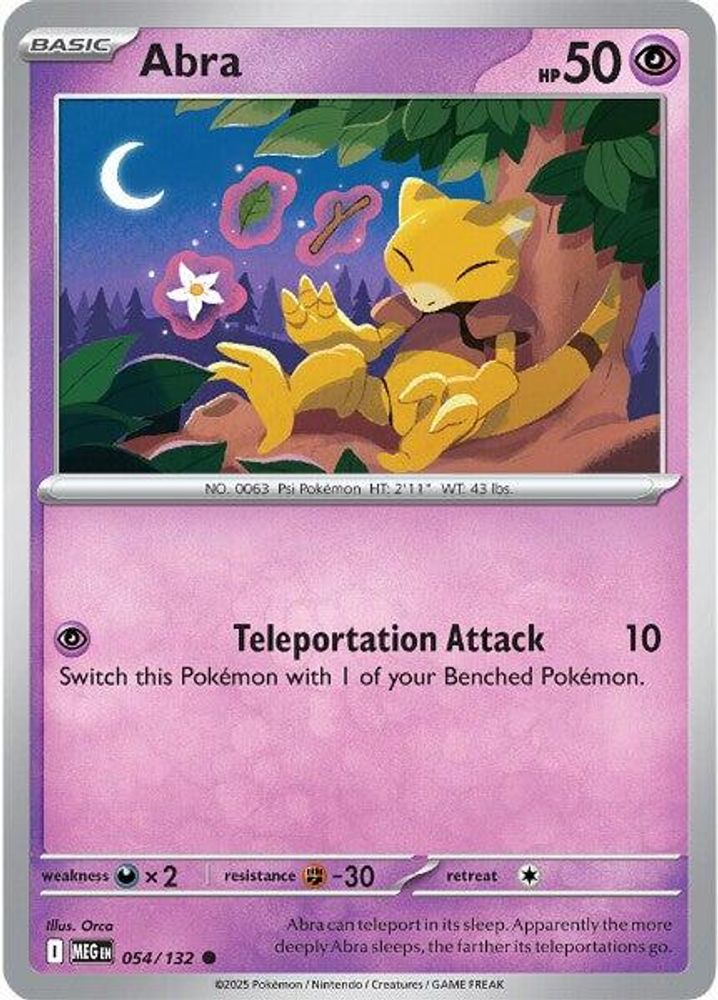 Abra (054/132) [Mega Evolution: Base Set]