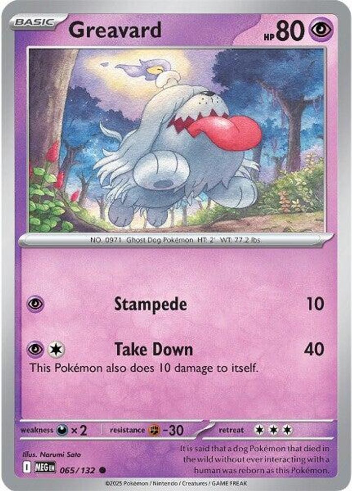 Greavard (065/132) [Mega Evolution: Base Set]