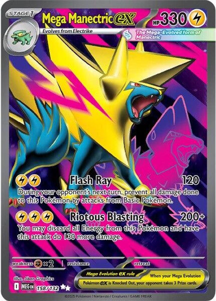 Mega Manectric ex (158/132) [Mega Evolution: Base Set]
