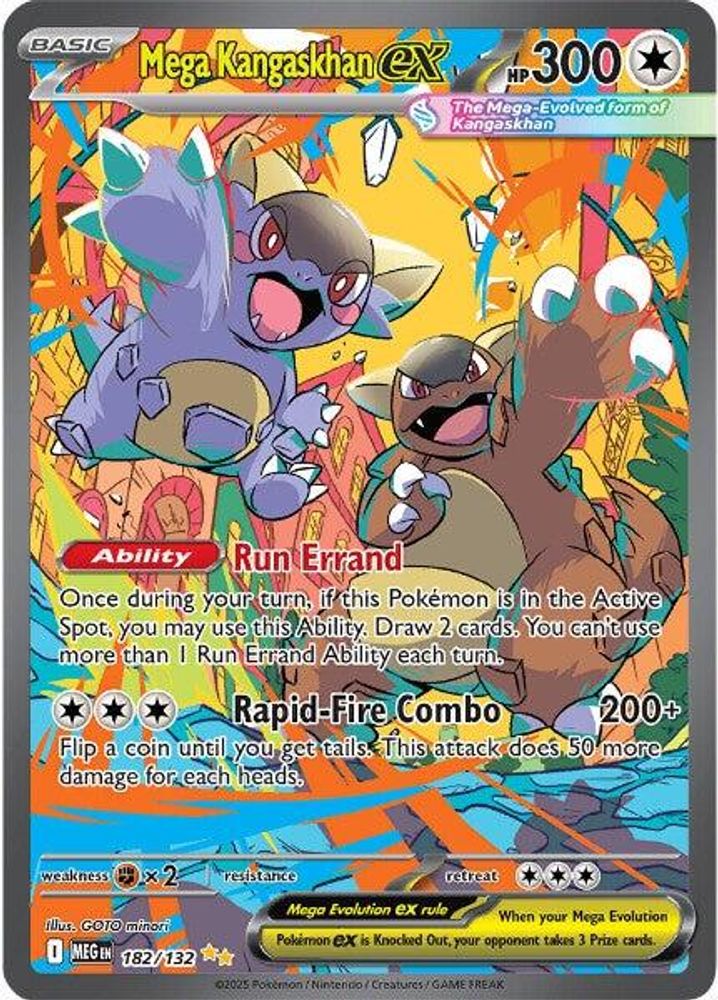 Mega Kangaskhan ex (182/132) [Mega Evolution: Base Set]