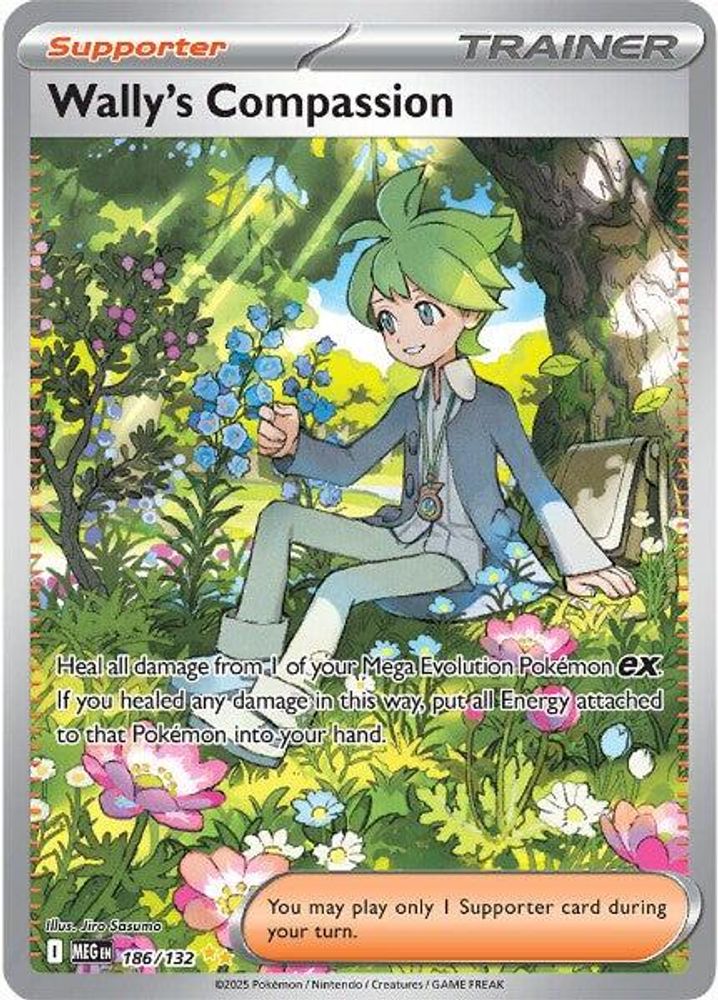 Wally's Compassion (186/132) [Mega Evolution: Base Set]