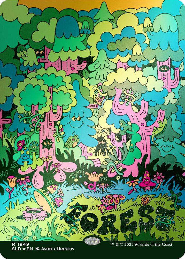 Forest (1949) (Rainbow Foil) [Secret Lair Drop Series]