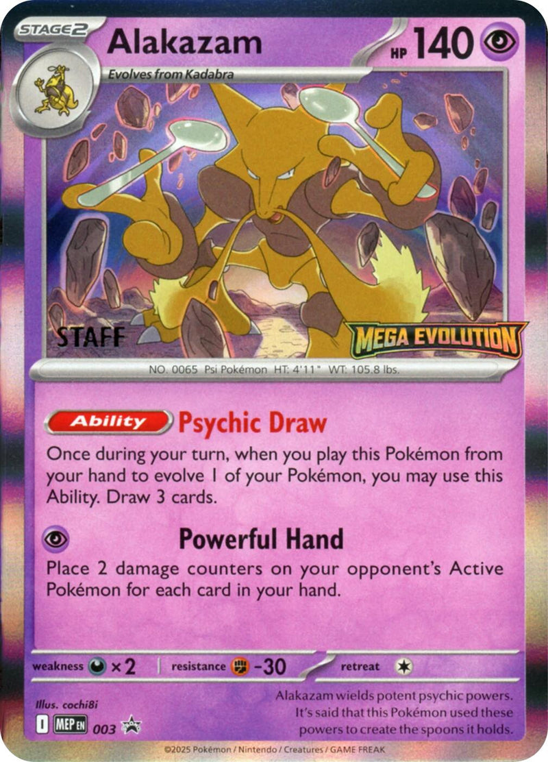 Alakazam (003) (Staff) [Mega Evolution Promo]