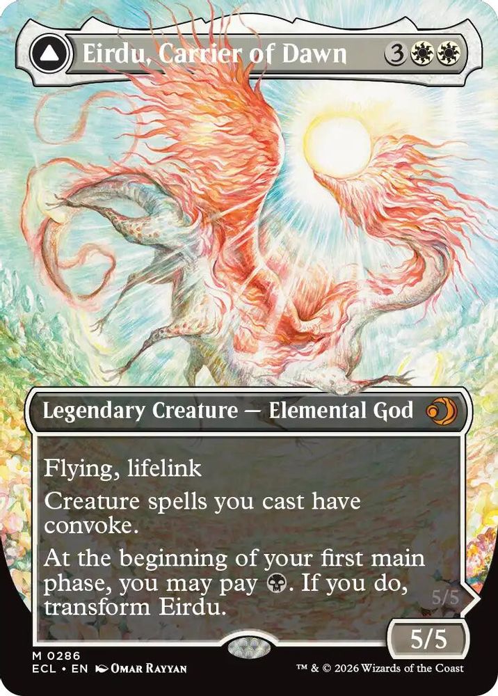 Eirdu, Carrier of Dawn (Borderless) [Lorwyn Eclipsed]