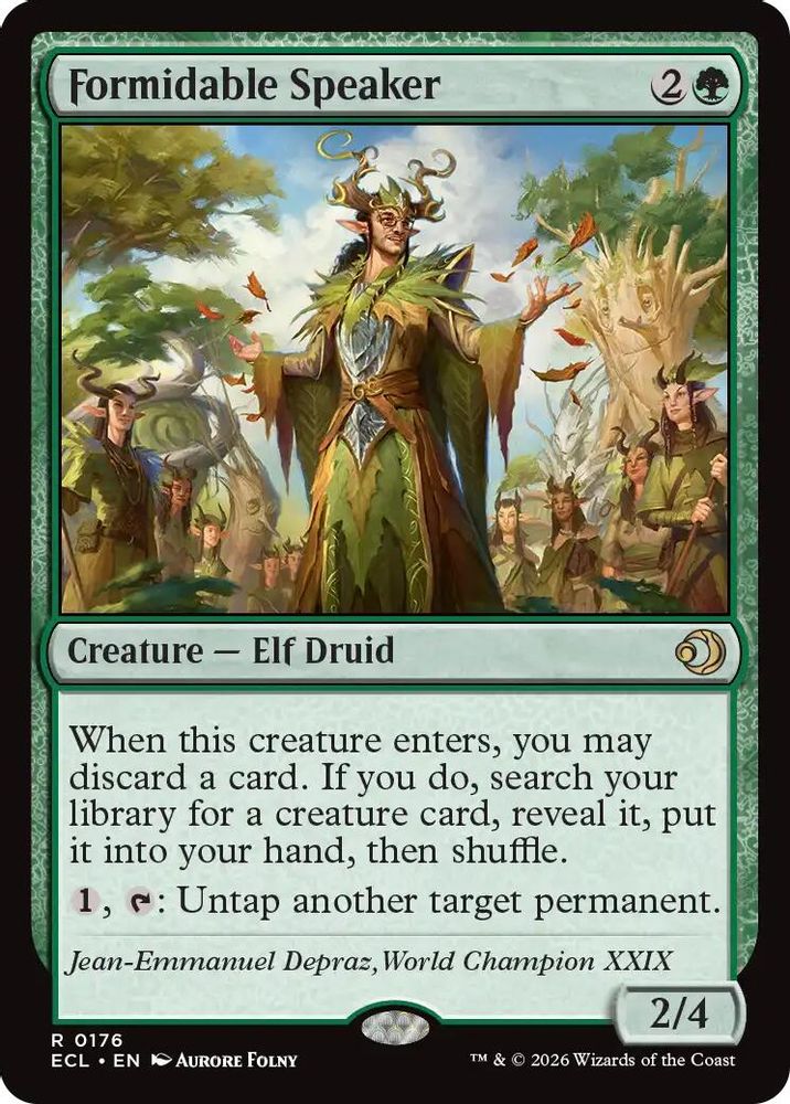 Formidable Speaker [Lorwyn Eclipsed]