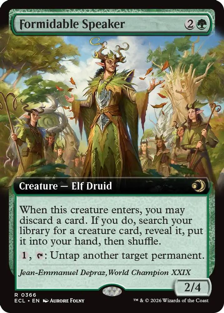 Formidable Speaker (Extended Art) [Lorwyn Eclipsed]