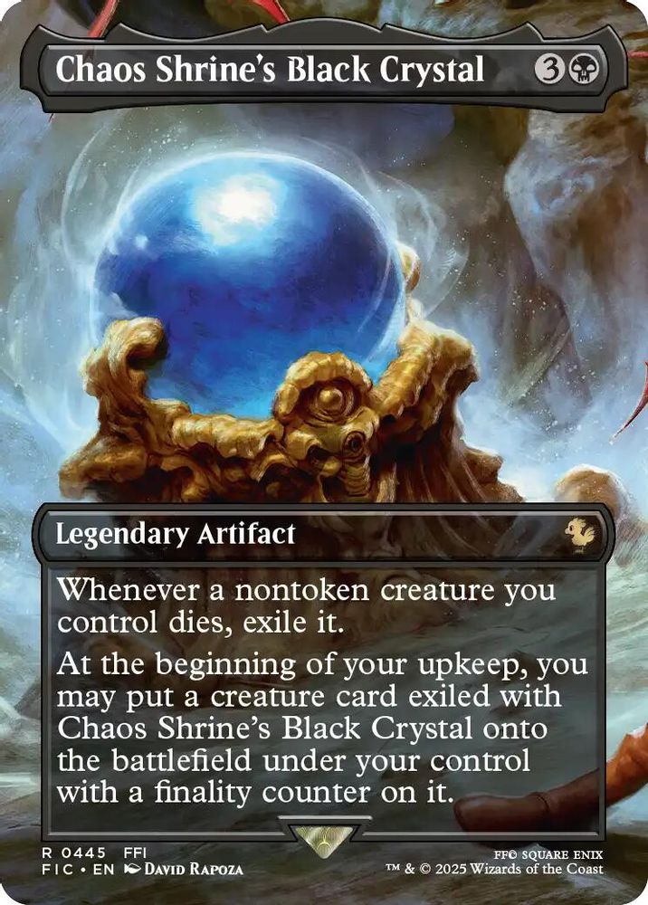 Chaos Shrine's Black Crystal (Borderless) [FINAL FANTASY Commander]