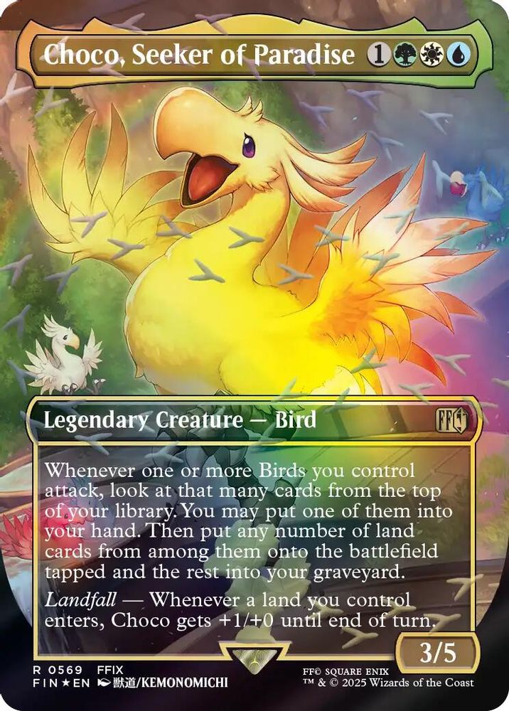 Choco, Seeker of Paradise (Borderless) (Chocobo Track Foil) [FINAL FANTASY]