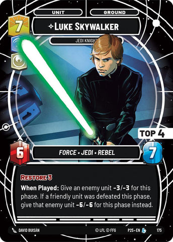 Luke Skywalker - Jedi Knight (Top 4) (177) (177) [Sector and Regional Promos: Season 1]