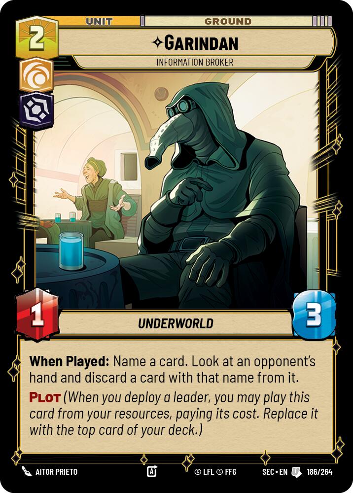 Garindan (186/264) - Information Broker (186/264) [Secrets of Power]