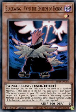 Blackwing - Vayu the Emblem of Honor [L5DD-ENC03] Ultra Rare