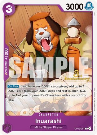 Inuarashi [Carrying On His Will: 3rd Anniversary Tournament Cards]