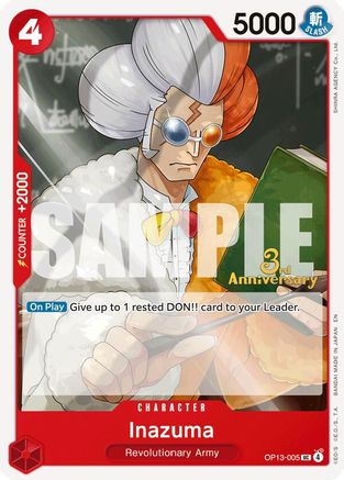 Inazuma [Carrying On His Will: 3rd Anniversary Tournament Cards]
