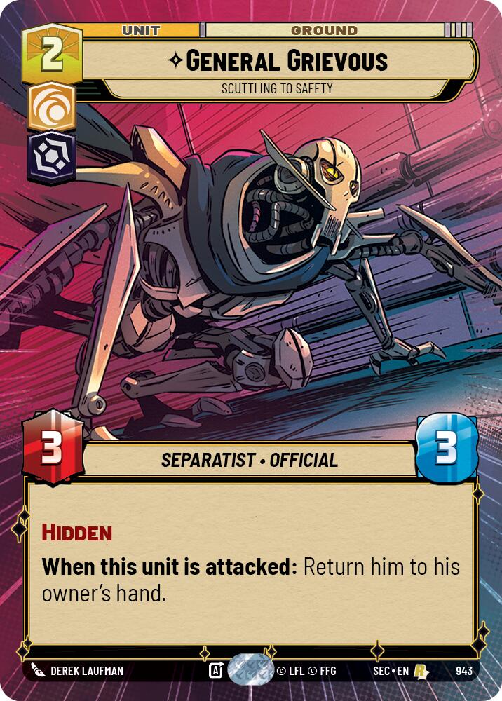 General Grievous - Scuttling to Safety (Hyperspace Foil) (943) (943) [Secrets of Power]