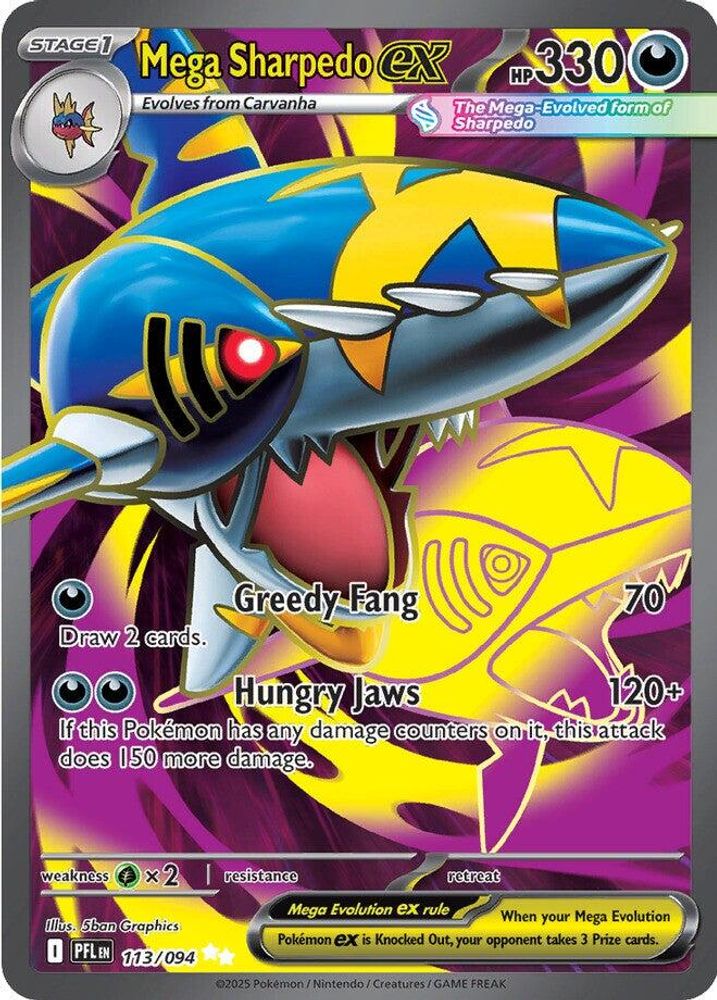 Mega Sharpedo ex (113/094) [Mega Evolution: Phantasmal Flames]