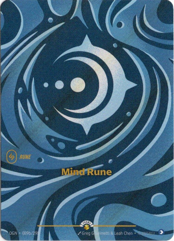 Mind Rune (089b/298) - [Riftbound Organized Play Promotional Cards Foil] (Riftbound TCG)